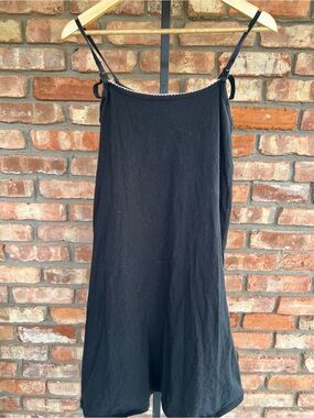 Moda Black Spaghetti Strap Mini nursing Dress with clip down straps size 8